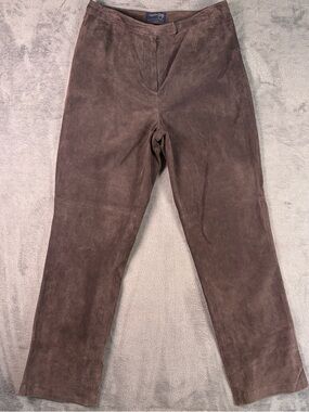 Country Shop Suede Leather Pants Women's 31x30 Brown High Rise Western Cowgirl